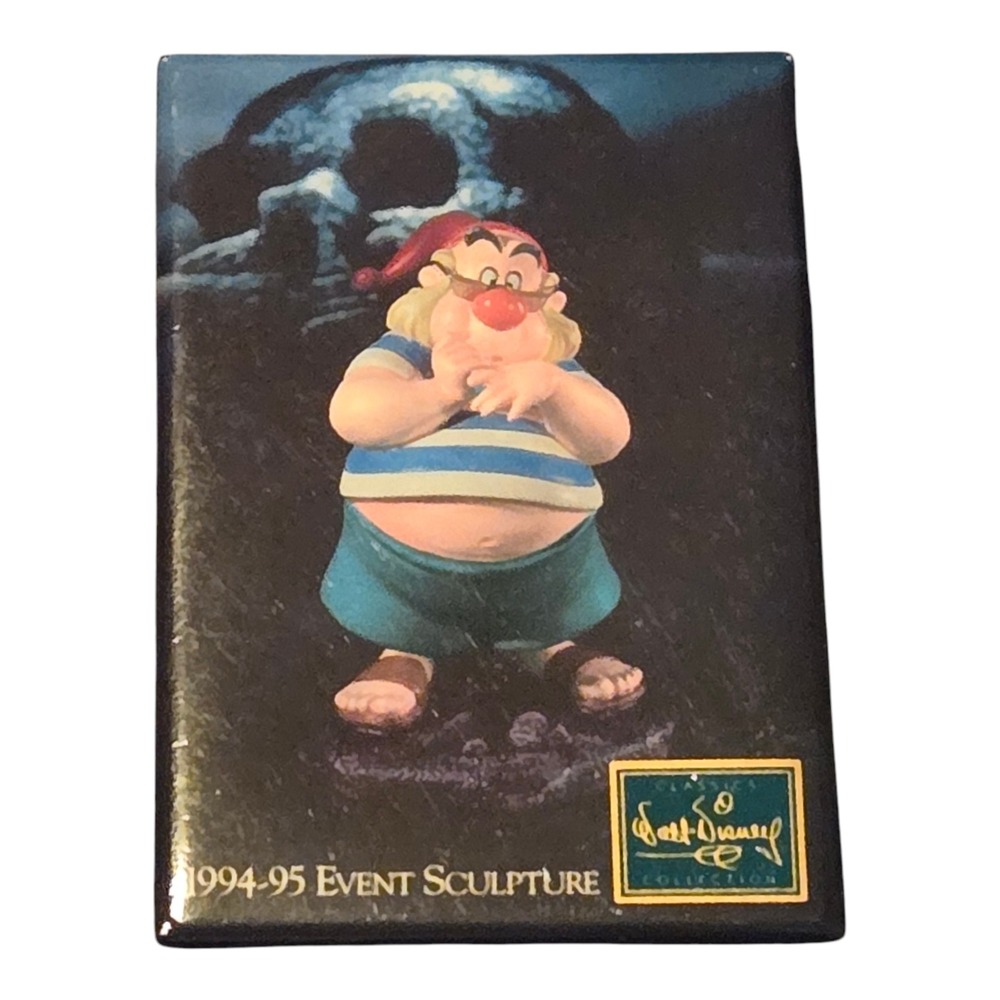 Disney Pinback Button Vintage Peter Pan Mr Smee Event‎ Sculpture 1994-95